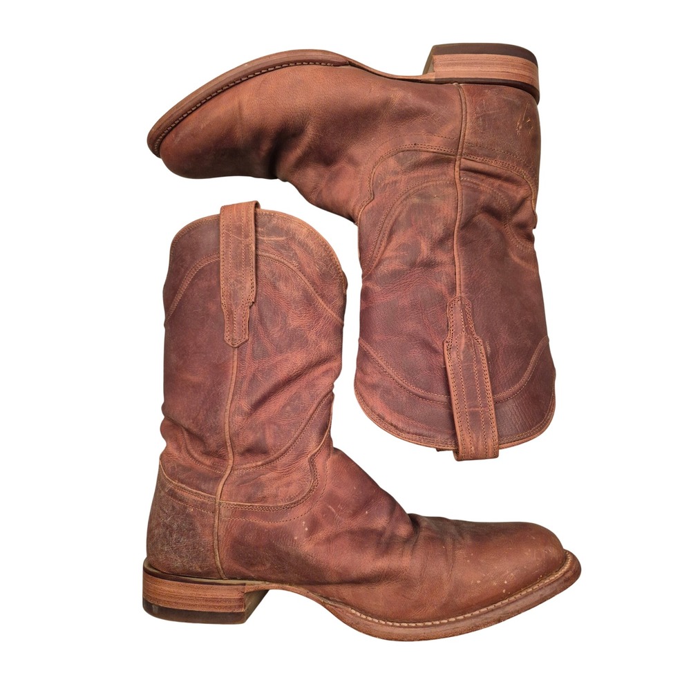 Tecovas Earl Roper Mens Bourbon Scotch Goat Leather Western Cowboy Boots 10 EE